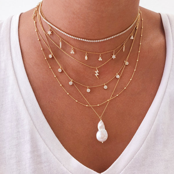 FX0255 925 Sterling Silver Lightning Necklace