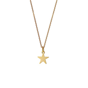 FX0019 925 Sterling Silver Golden Star Choker Necklace