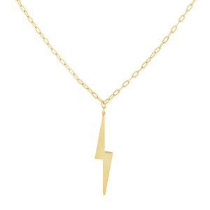 FX0211 925 Sterling Silver Lightning Pendant Necklace