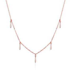 YX1555_W S925 Silver Tassel Choker Necklace