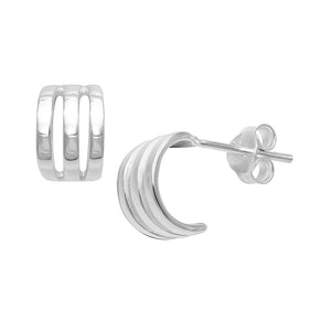 FE0075 925 Sterling Silver Twilight Huggie Earrings