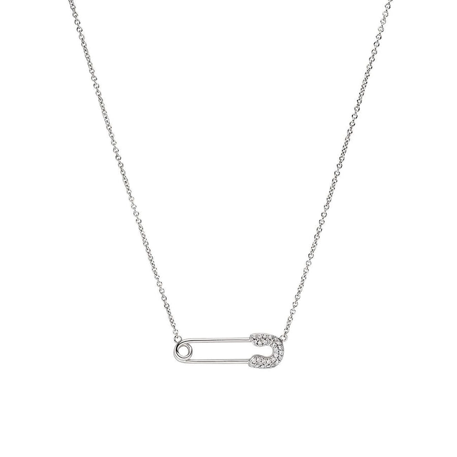 FX0035 925 Sterling Silver Safety Pin Necklace