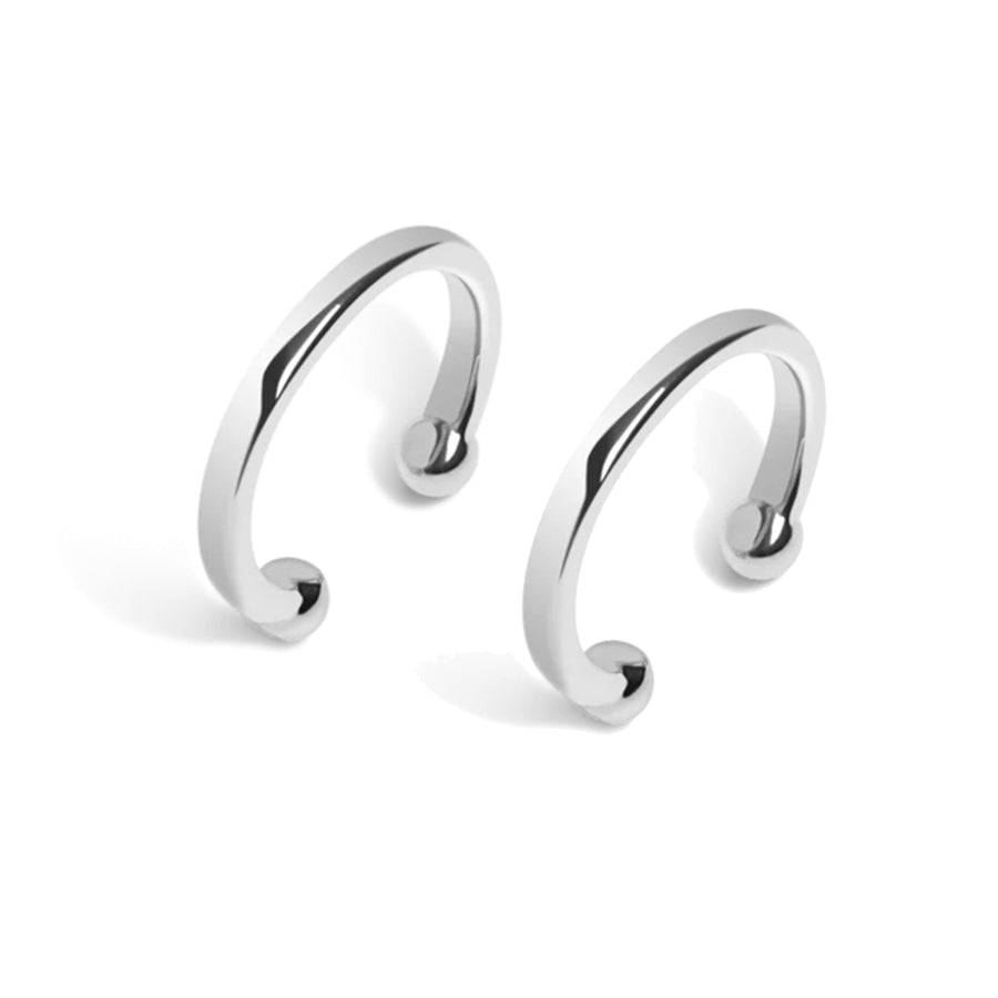 FE0256 925 Sterling Silver Simple Mini Earcuff Earrings