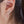 FE0140 925 Sterling Silver chevron chain Stud Earrings