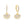 FE0524 925 Sterling Silver Shell Hoop Earrings