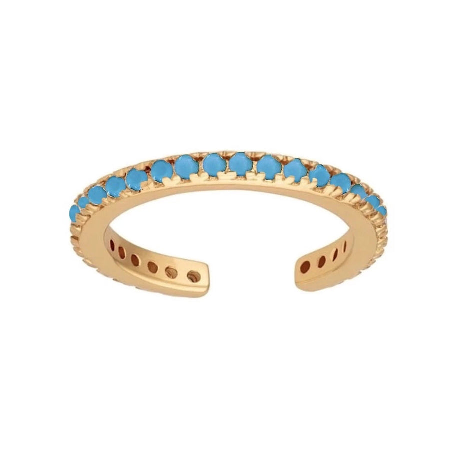 FE0087 Turquoise Pave Earrings Cuff