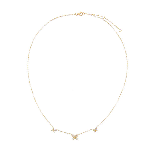 FX0245 925 Sterling Silver Mini Butterfly Necklace