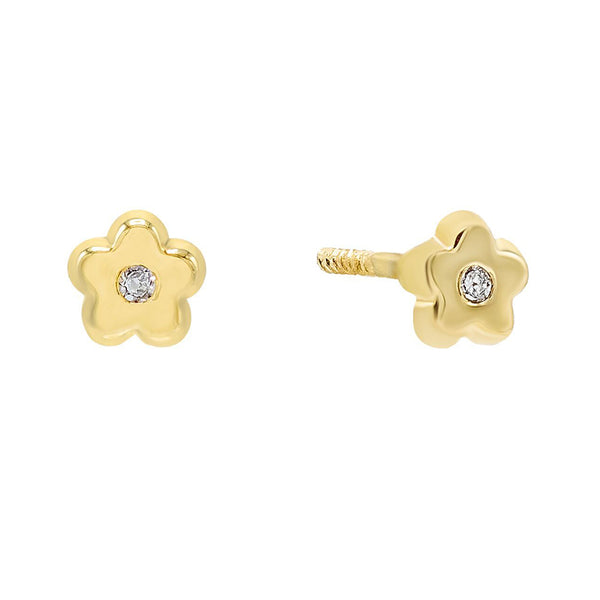 FE0525 925 Sterling Silver Flower Stud Earrings
