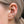 FE0189 925 Sterling Silver Moon Barbell Earrings
