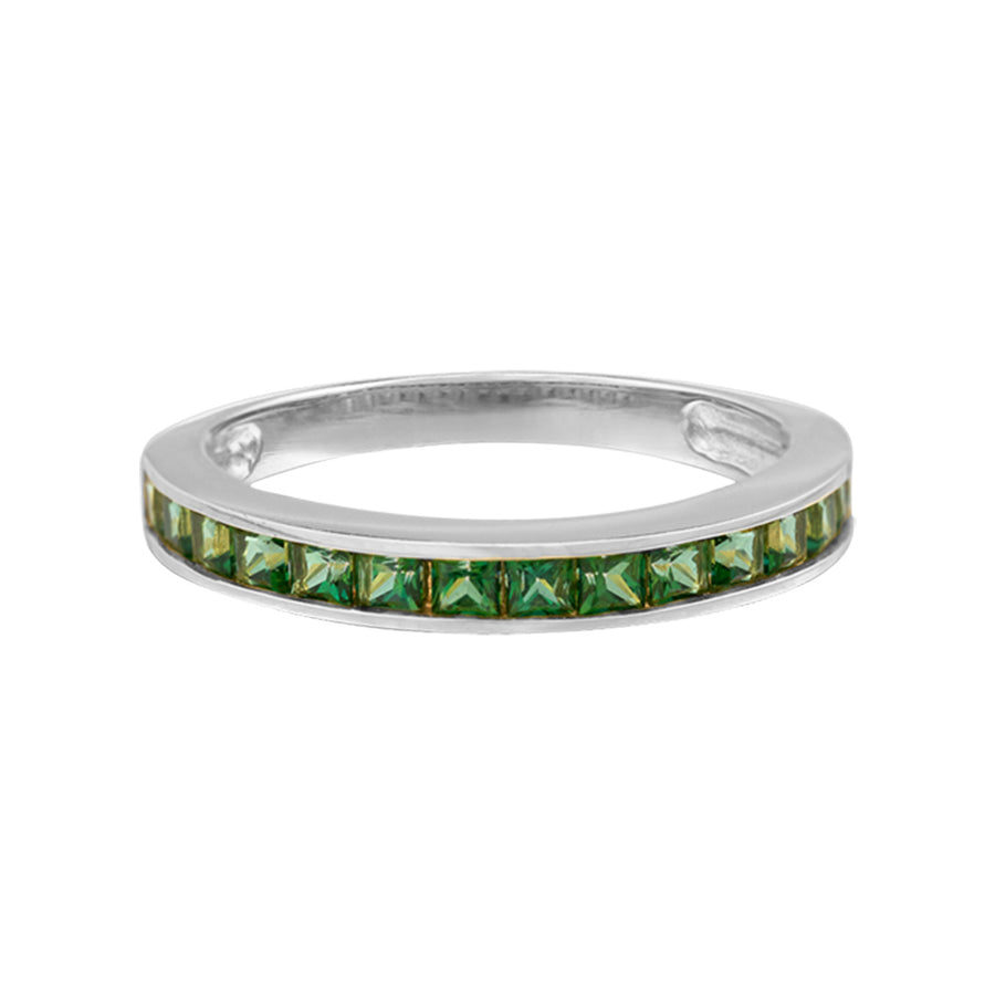 FJ0269 925 Sterling Silver green topaz Ring