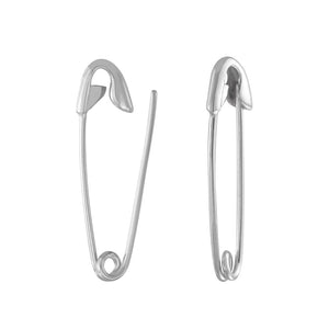 FE0048 925 Sterling Silver Safety Pin Earrings