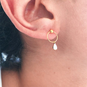 FE0668 Stone Dangle Earrings