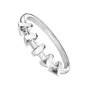 FJ0089 925 Sterling Silver Triangles Ring