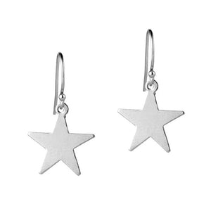 FE0126 925 Sterling Silver Star Drop Earrings