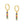 FE0635 925 Sterling Silver Colourful Diamond Hoop Earrings