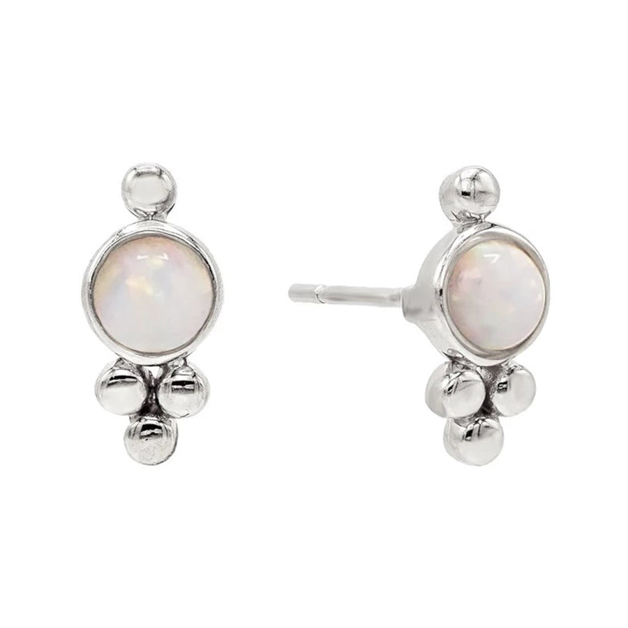 FE0054 Opal Trinity Stud Earrings