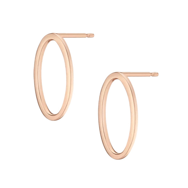 FE0242 925 Sterling Silver Oval Stud Earrings