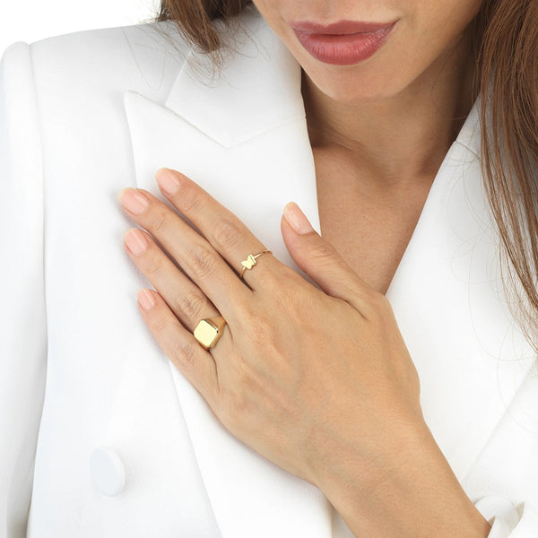 FJ0160 925 Sterling Silver Butterfly Ring