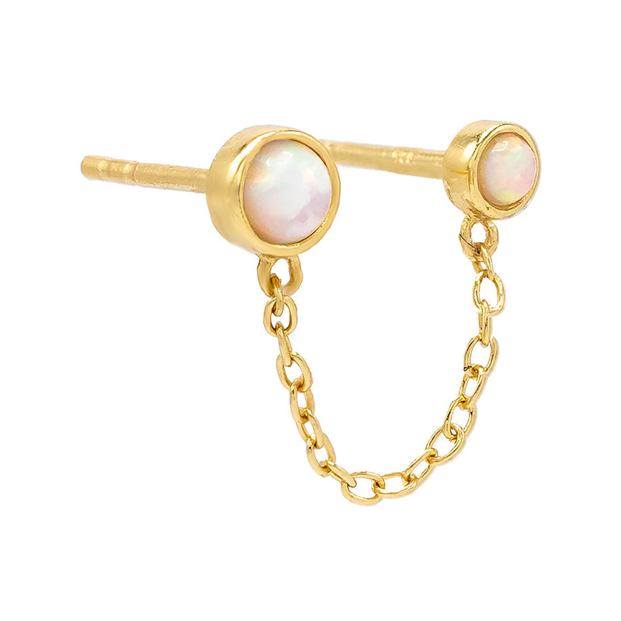 FE0493 Opal Chain Stud Earrings