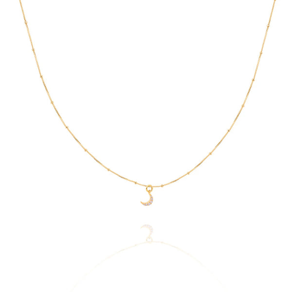 FX0063 925 Sterling Silver Mystic Moon Necklace