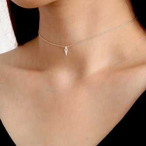 FX0029 925 Sterling Silver Little Spike Necklace