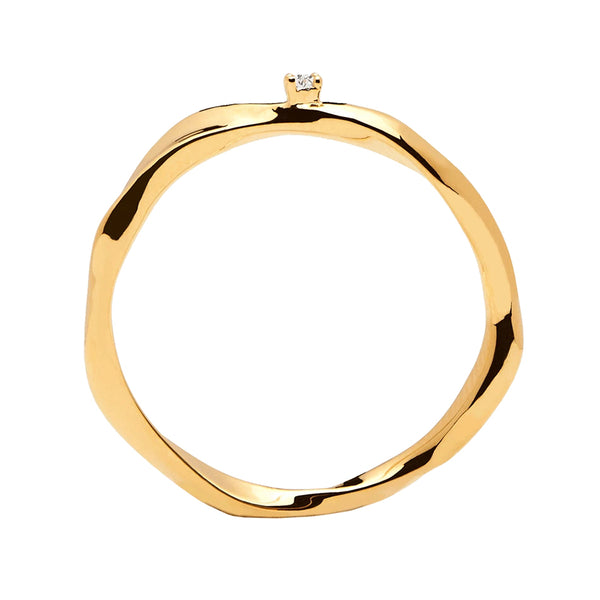 FJ0230 925 Sterling Silver Unique Zircon Ring