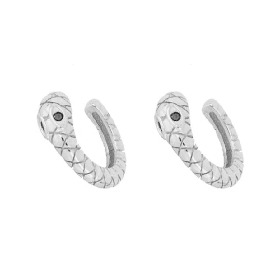 FE0627 925 Sterling Silver Snake Earrings Cuff