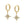 FE0625 925 Sterling Silver Starburst Hoop Earrings