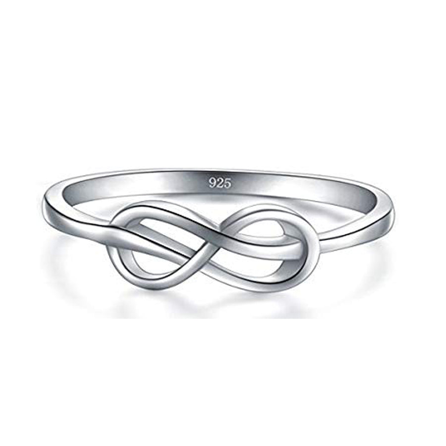 GG1017 925 Sterling Silver Infinity Comfort Wedding Ring