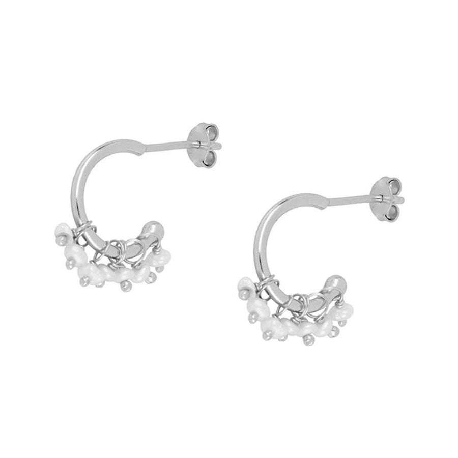 FE0642 925 Sterling Silver Multi-pearl Stud Earrings