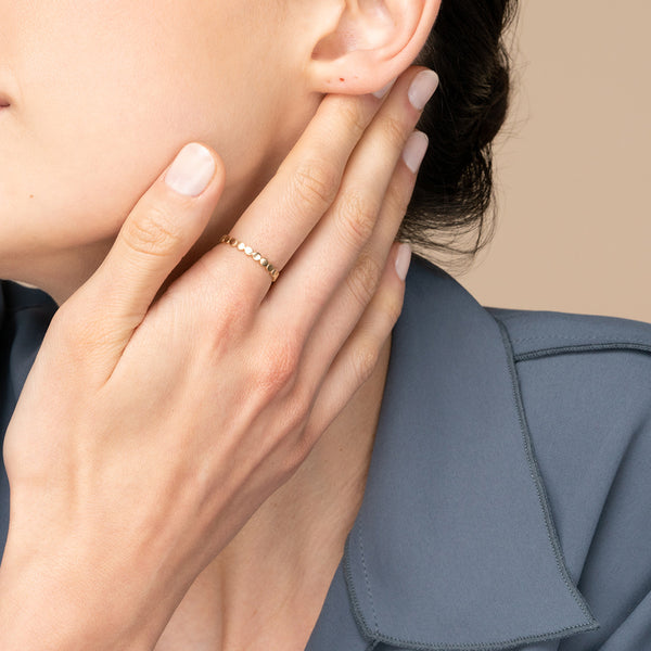 FJ0273 925 Sterling Silver Coin Chain Ring