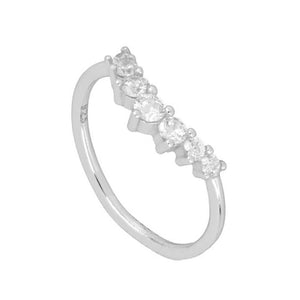 FJ0183 925 Sterling Silver Zircon Ring
