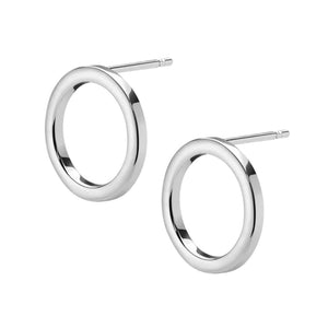 FE0267 925 Sterling Silver Circle Stud Earrings
