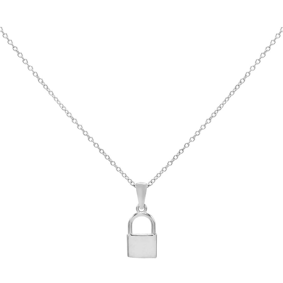 FX0184 925 Sterling Silver Lock Necklace