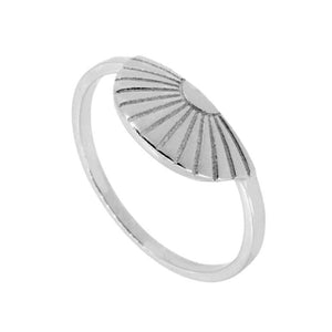 FJ0194 925 Sterling Silver Fan Shape Ring