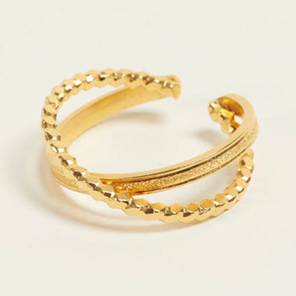 FJ0148 925 Sterling Silver X Shape Ring