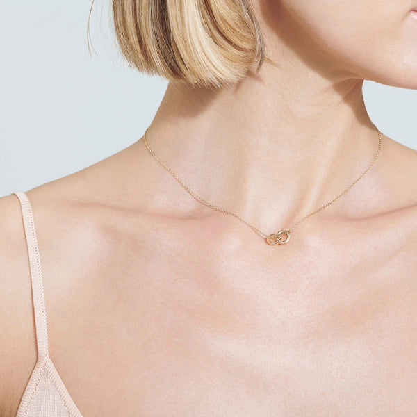 FX0076 925 Sterling Silver Connection Circle Necklace