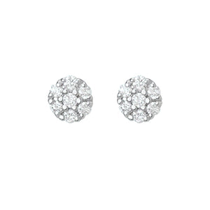 FE0247 925 Sterling Silver Zircon Stud Earrings