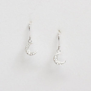 FE0121 925 Sterling Silver Moon Light Drop Earrings