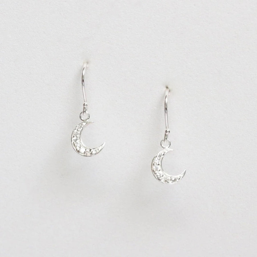 FE0121 925 Sterling Silver Moon Light Drop Earrings