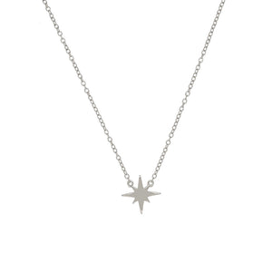 FX0006 925 Sterling Silver Starburst Necklace