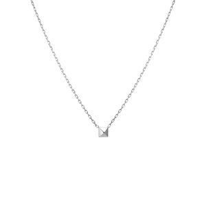 FX0082 925 Sterling Silver Mini Charm Pyramid Necklace