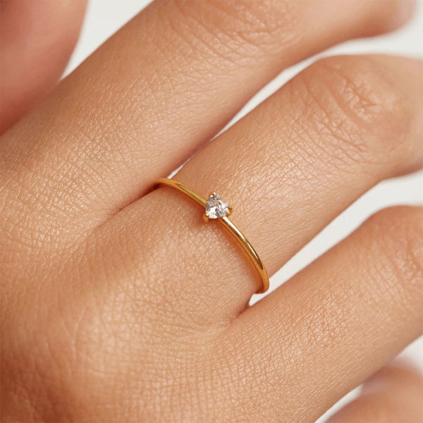 FJ0285 925 Sterling Silver Light Luxury Diamond Ring