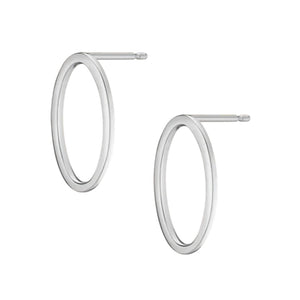 FE0242 925 Sterling Silver Round Stud Earrings
