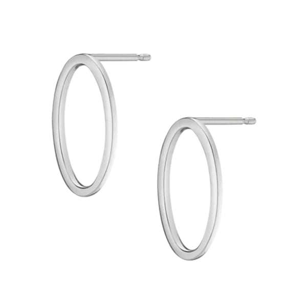 FE0242 925 Sterling Silver Oval Stud Earrings