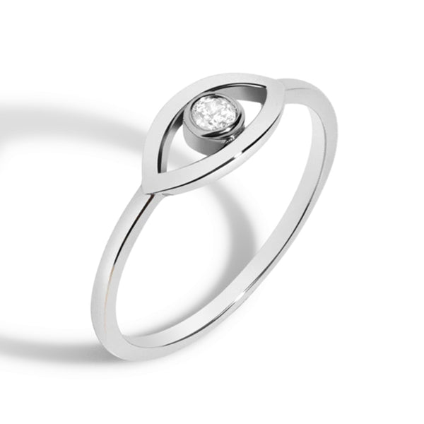 FJ0056 925 Sterling Silver Lucky Eye Ring