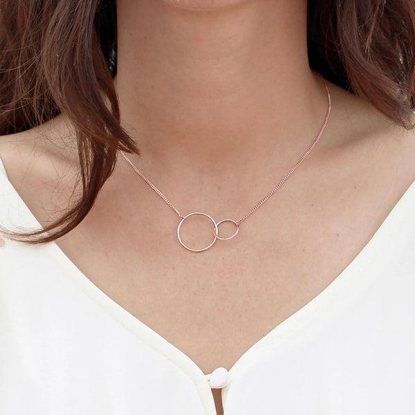 FX0259 925 Sterling Silver Connection Circle Necklace