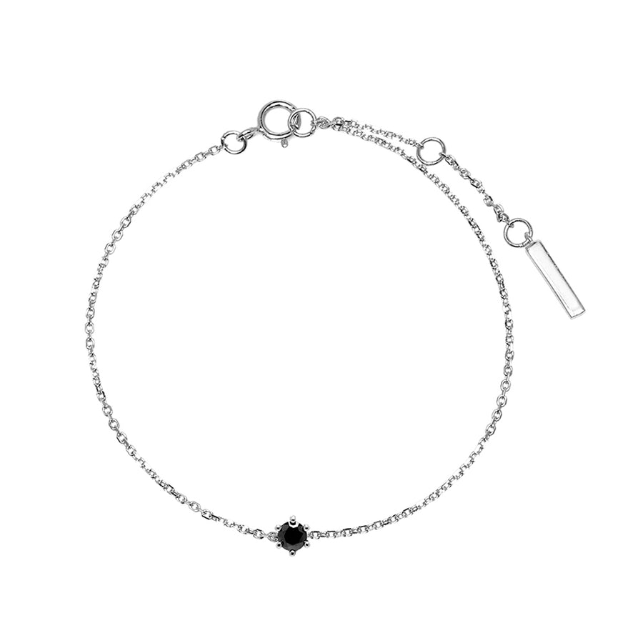 FS0088 925 Sterling Silver White Solitary Bracelet