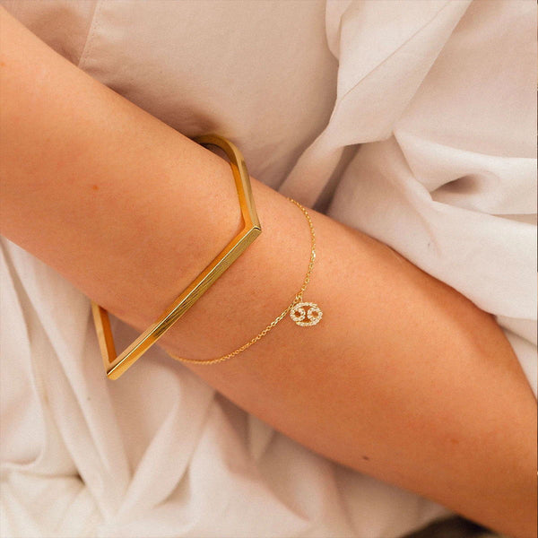 FS0127 925 Sterling Silver Libra Bracelet