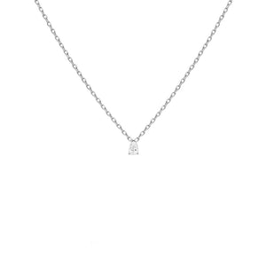 FX0097 925 Sterling Silver Diamond Pendant Necklace